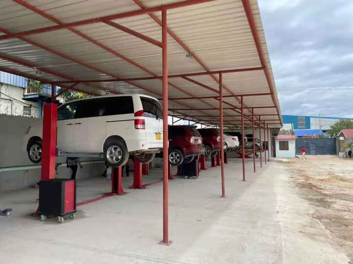 Garage Clear Floor Portable Porch Two Post Hydraulic Car Lift for Sale