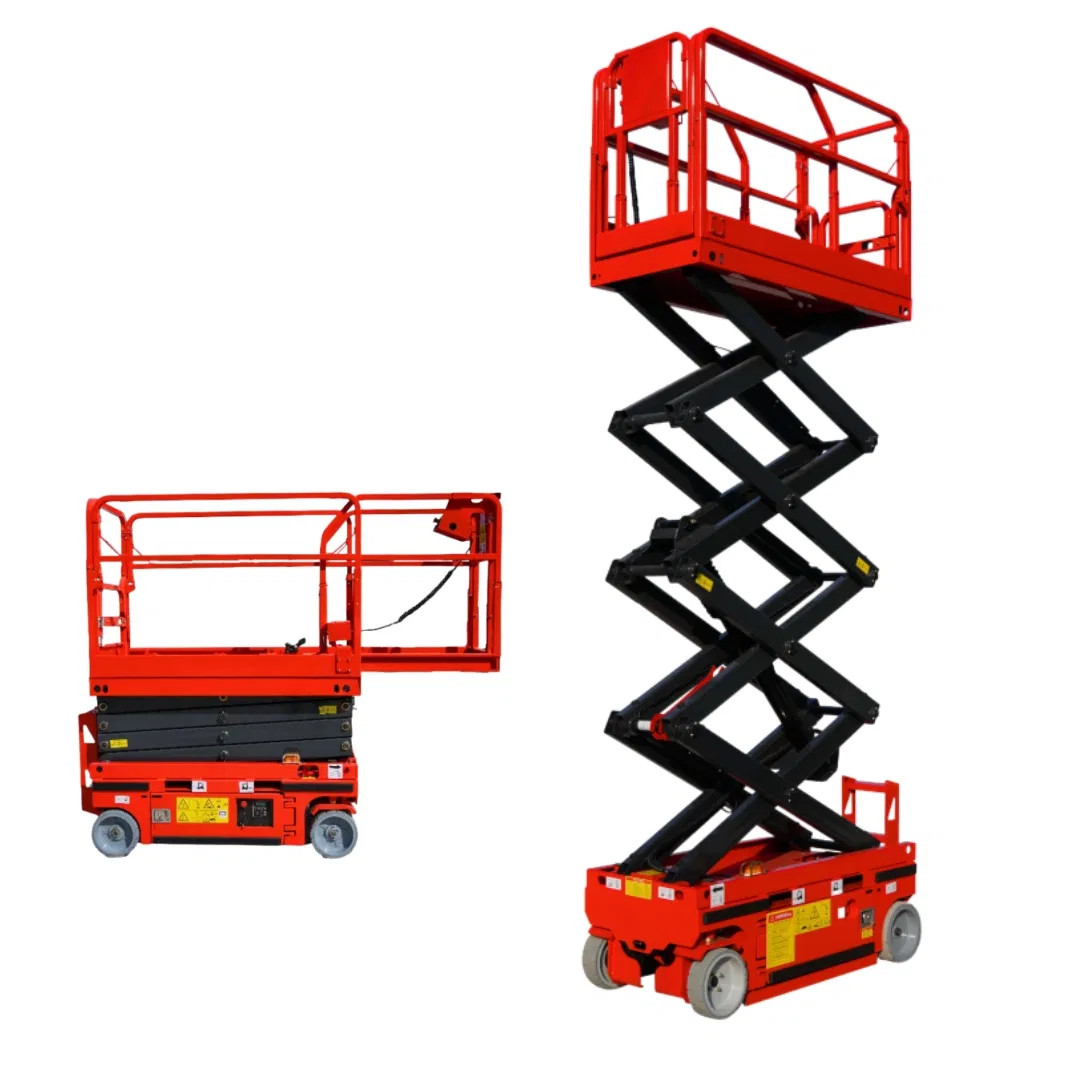 Portable Hydraulic Cart-Mounted Scissor Lift for Factory Floor Maintenance