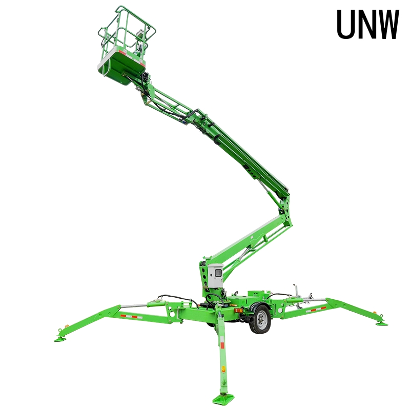 China Aerial Work Platform 16m Spider Manlifter Telescoping Towable Self Propelled Articulated Spider Boom Lift