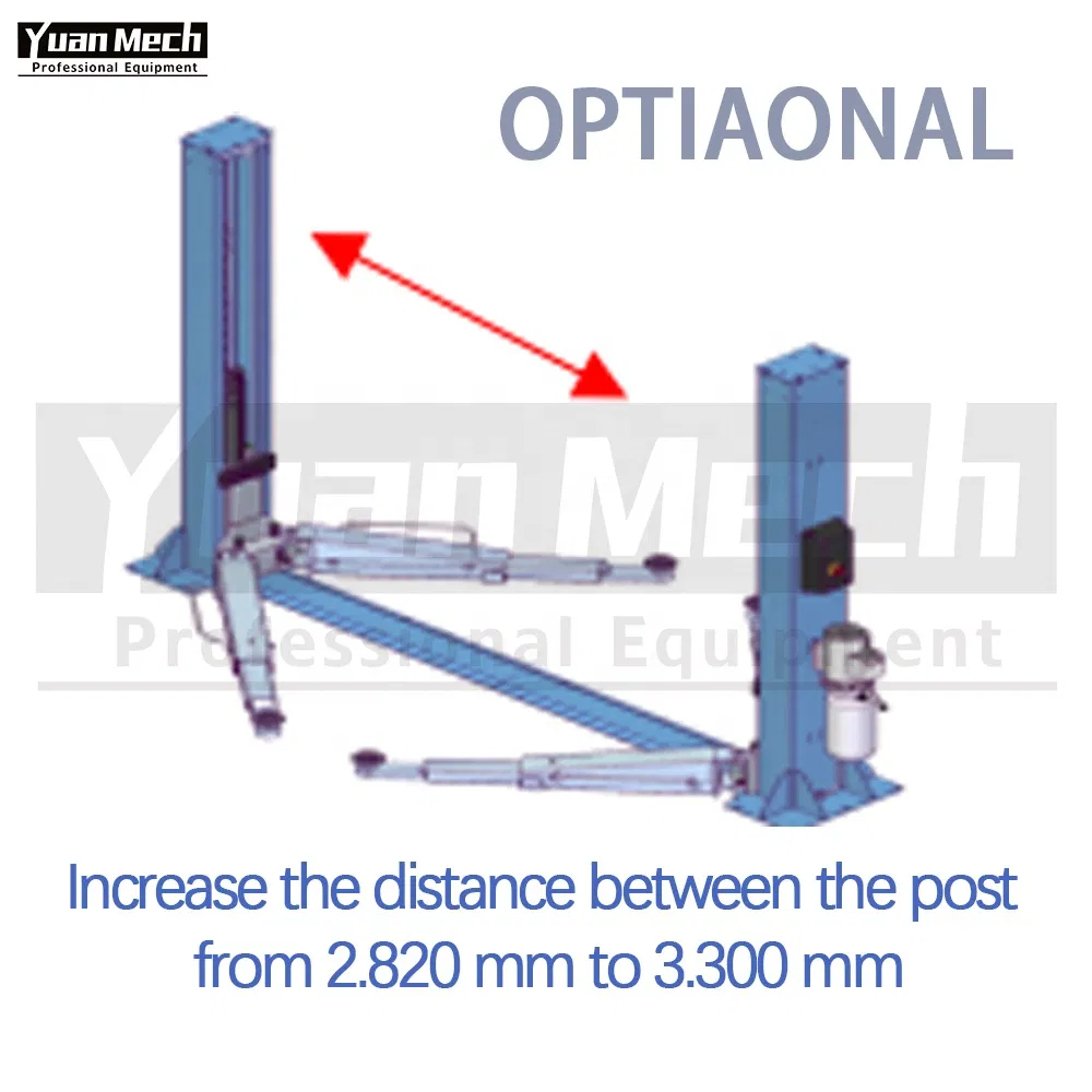 Portable MID Rise Hydraulic 2 Post Lift Floor Connection Car Lift