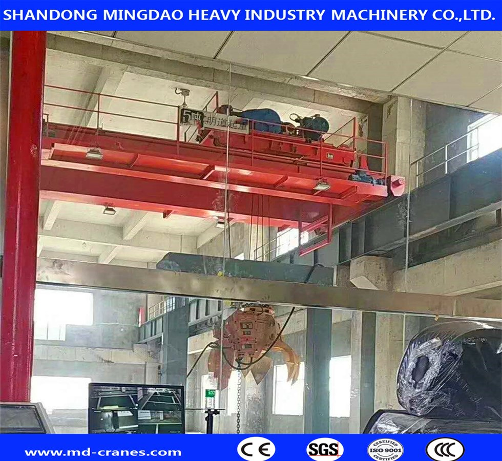 Grab Bucket Overhead Bridge Crane for Scrap Waste Materials Lifting
