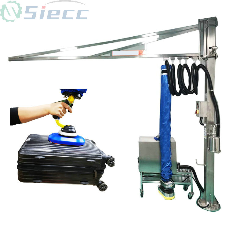 Column Mounted Jib Crane Bulk Bag Suction Cup Vacuum Tube Lifter with 360 Degree Rotation