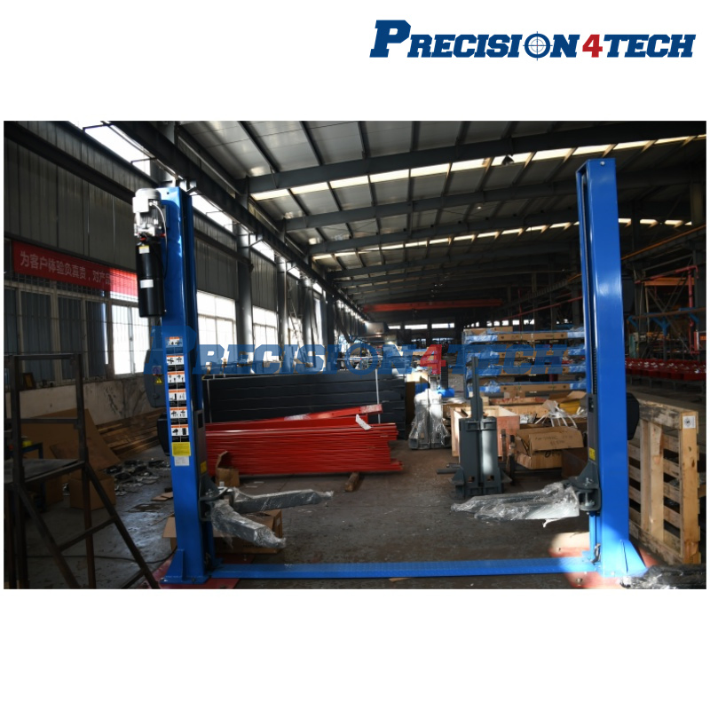 Dual Chain-Over Cylinders Two Post Car Lift Hoist with Electric Lock Release