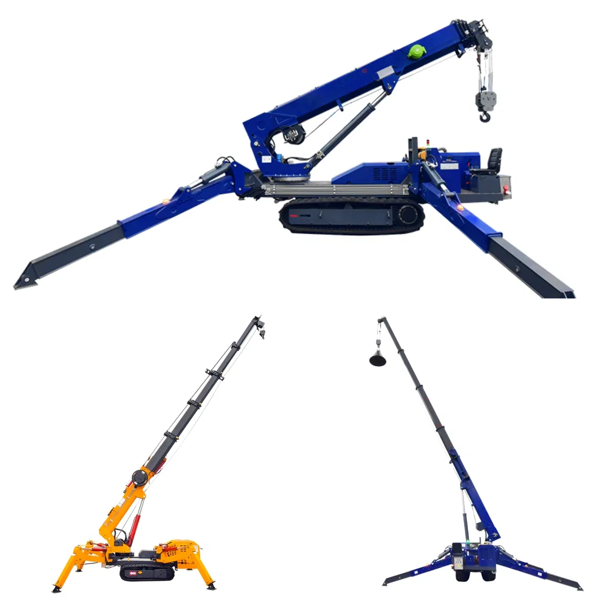 3ton 5ton 14ton Fly Arm Man Basket Construction Mini Tracked Cralwer Spider Crane Lift for Construction