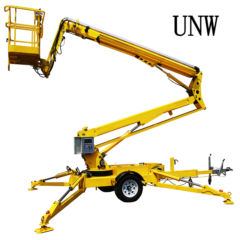 18m Towable Boom Spider Lift Trailer Cherry Picker Telescopic Lift