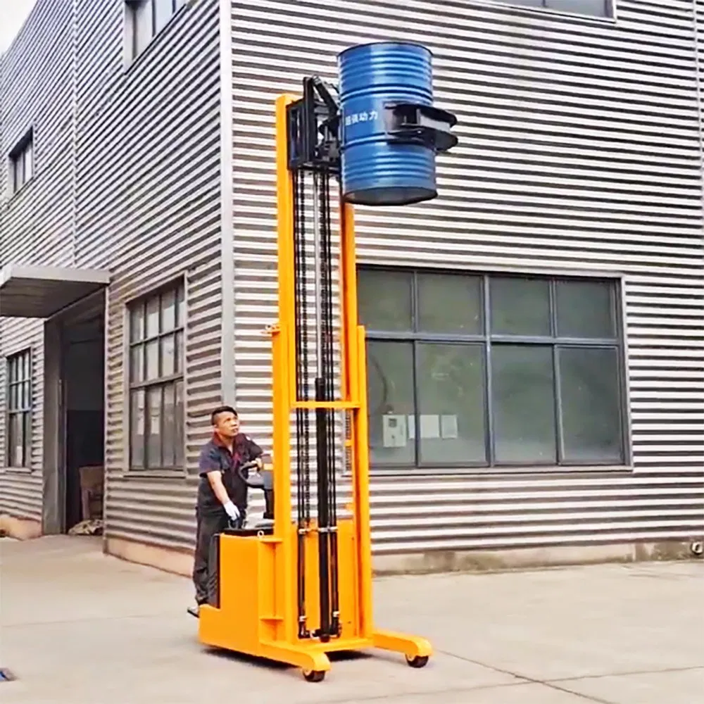 500kg 360degree Tilting Electric Lift Drum Barrel Lifter Tipper Paper Roll Stacker