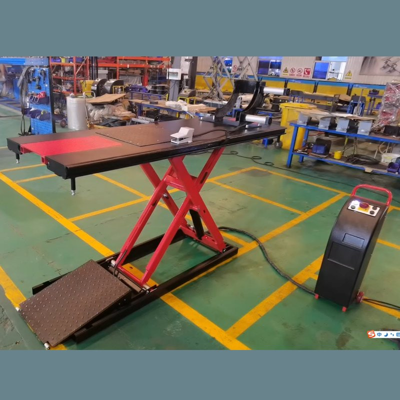 Italian Design 800kg Heavy Duty Motorcycle Scissor Lift Factory Garage Equipment