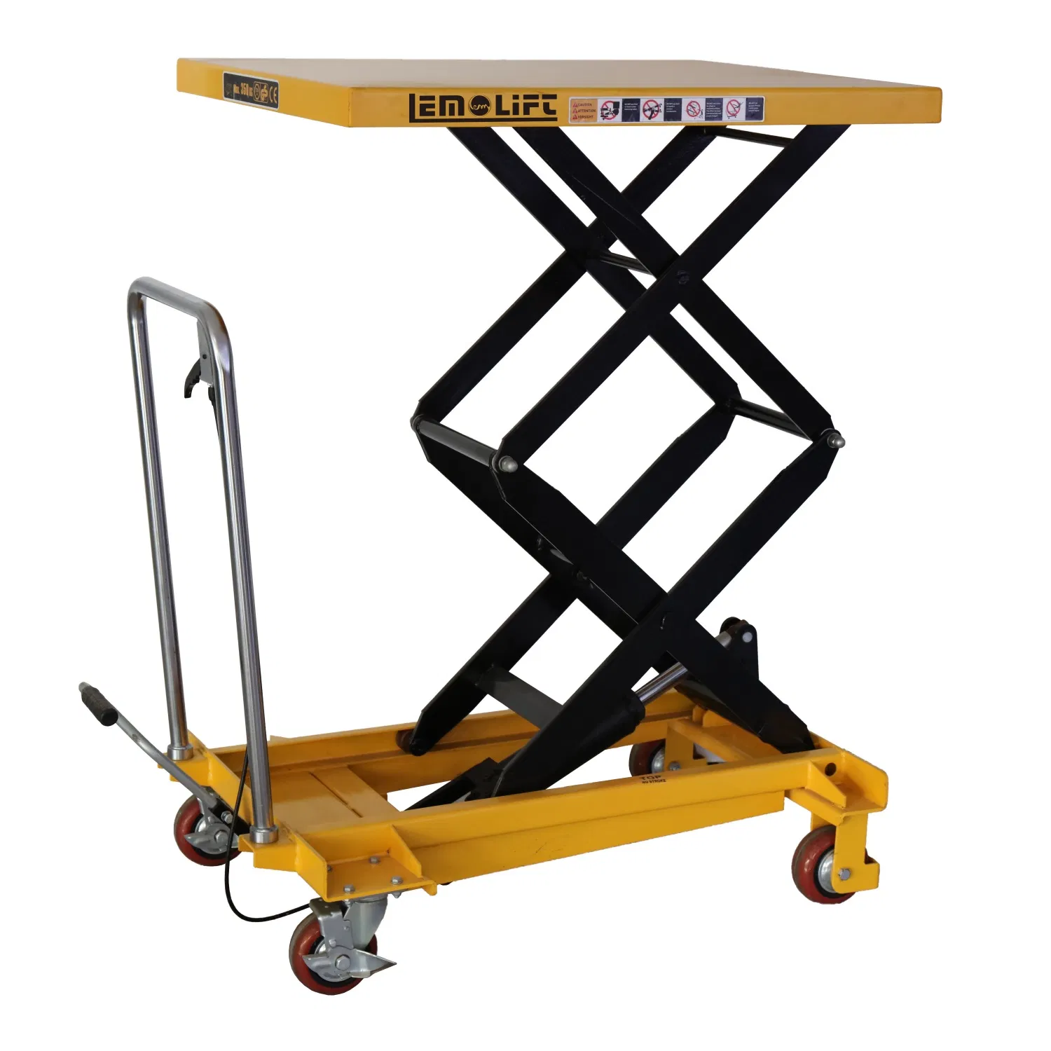 Mobile Manual Scissor Lift Table Truck Warehouse Hand Lift Platform Lifter 500kgs Capacity Stationary Scissors Platform Electric Scissors Lift Table Trolley