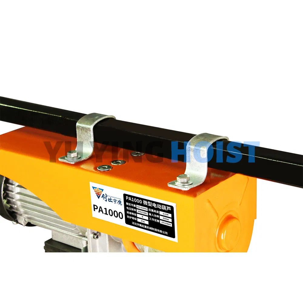 1 Ton CE Certified Micro Electric Chain Hoist Factory Overhead Lift, Smooth Operation and High Efficiency