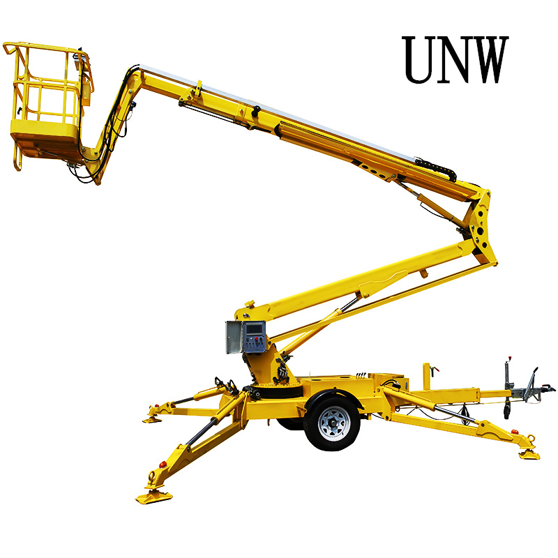 18m Towable Boom Spider Lift Trailer Cherry Picker Telescopic Lift