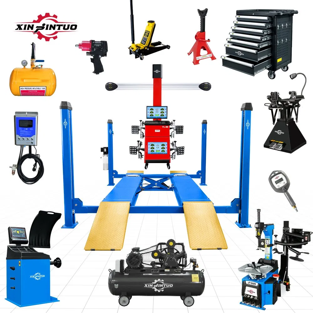 Xinjintuo Automatic 3D Full Set Wheel Alignment Machine Four-Wheel Lift with Balancer Tyre Changer for Car Truck Wheel Alignment