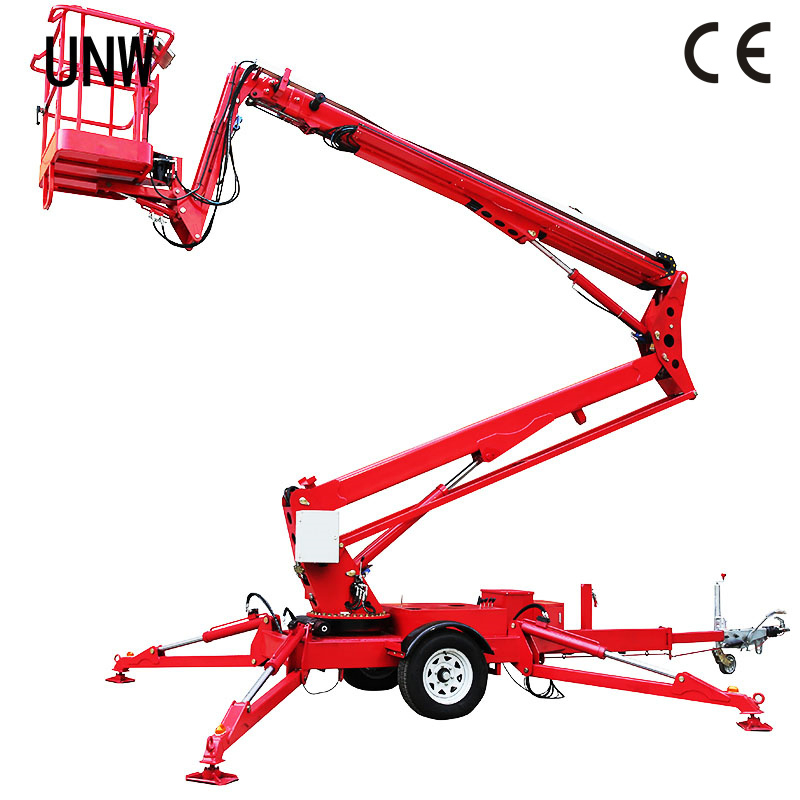 12m-24m Aerial Trailer Towable Manlift Tow Behind Boom Man Lift