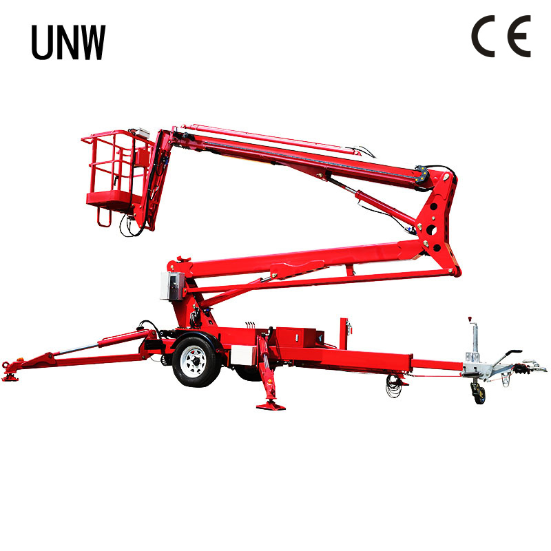 6m 18m Rotary Basket Electric Aerial Work Platform Adjustable Crawler Tracked Spider Boom Lift