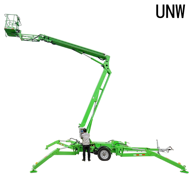 China Aerial Work Platform 16m Spider Manlifter Telescoping Towable Self Propelled Articulated Spider Boom Lift