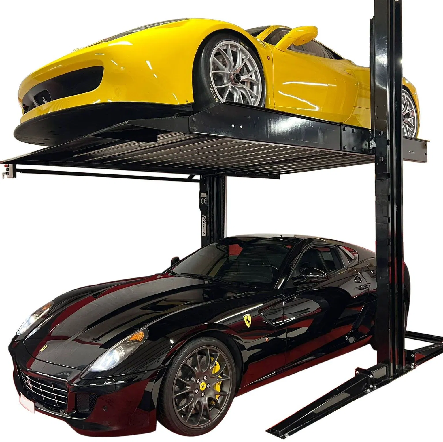 CE Approved Hydraulic Vertical Elevator Garage Vehicle Storage Park System Scissor Auto Stacker Two Four Post Hoist Double Level Car Parking Lift