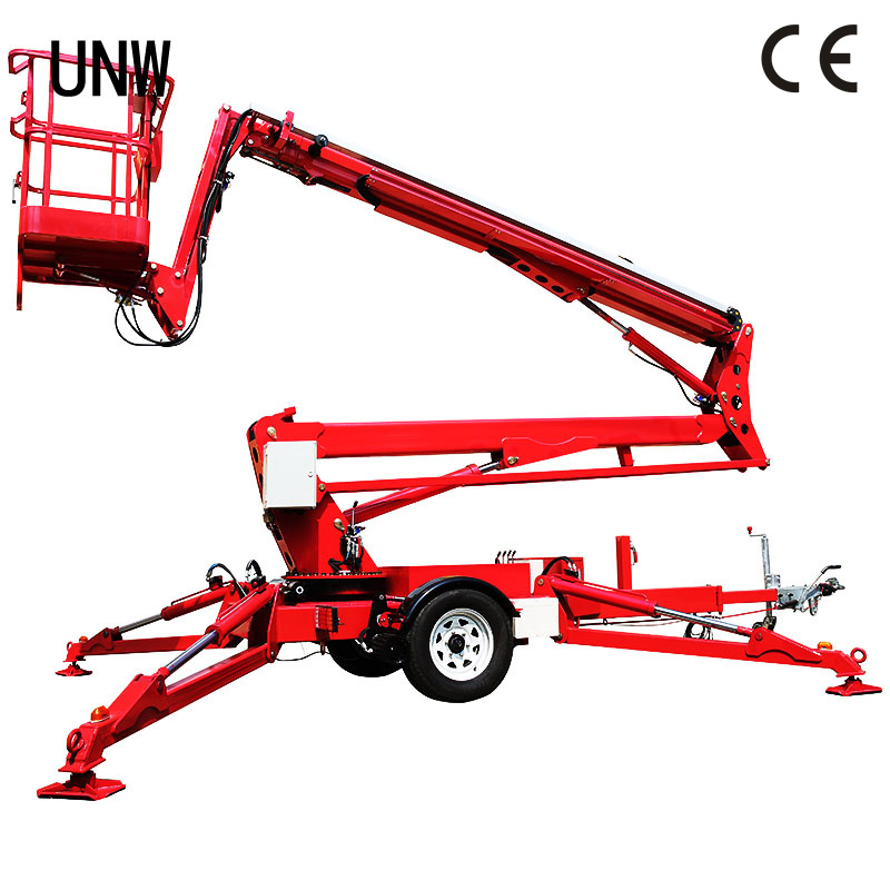 6m 18m Rotary Basket Electric Aerial Work Platform Adjustable Crawler Tracked Spider Boom Lift