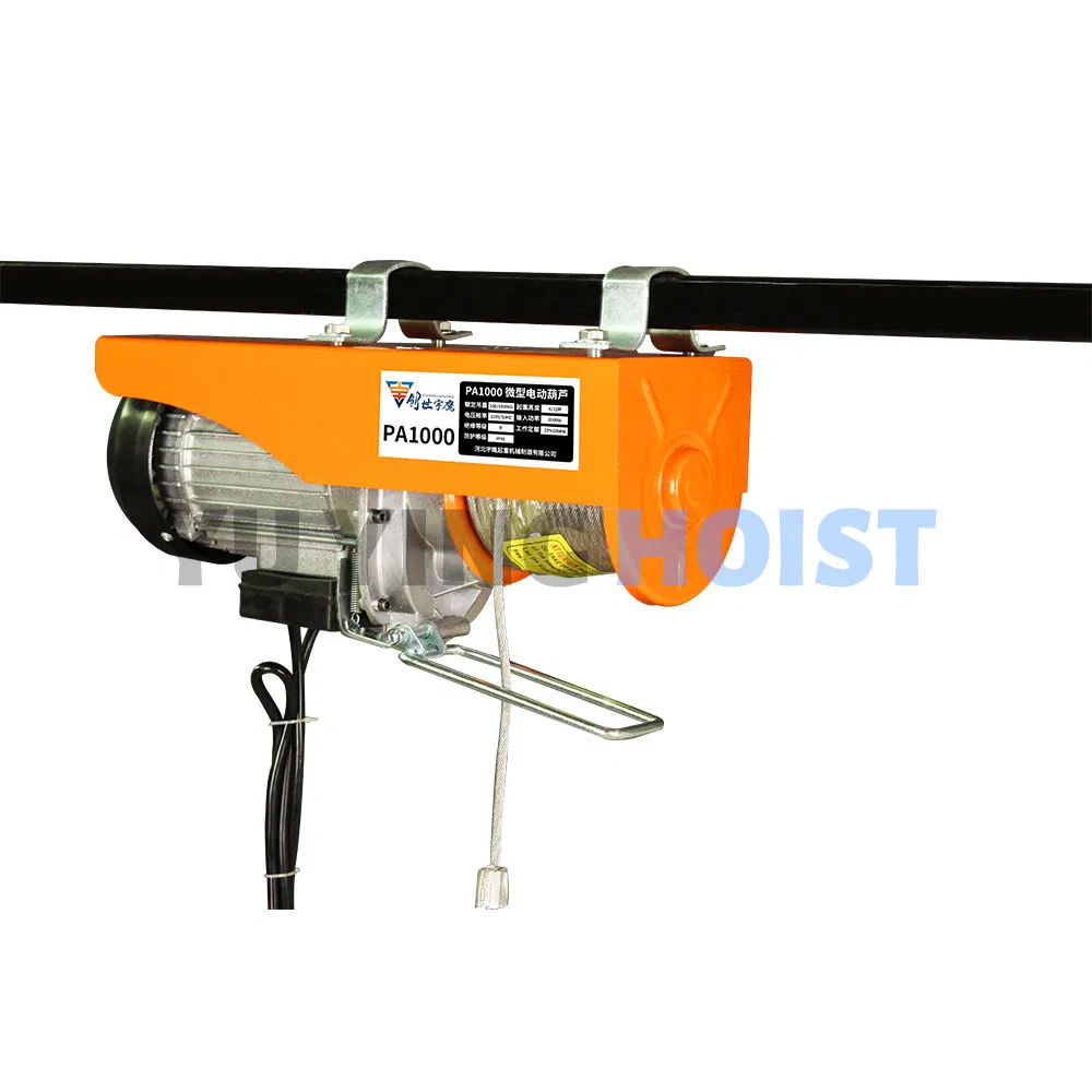 1 Ton CE Certified Micro Electric Chain Hoist Factory Overhead Lift, Smooth Operation and High Efficiency