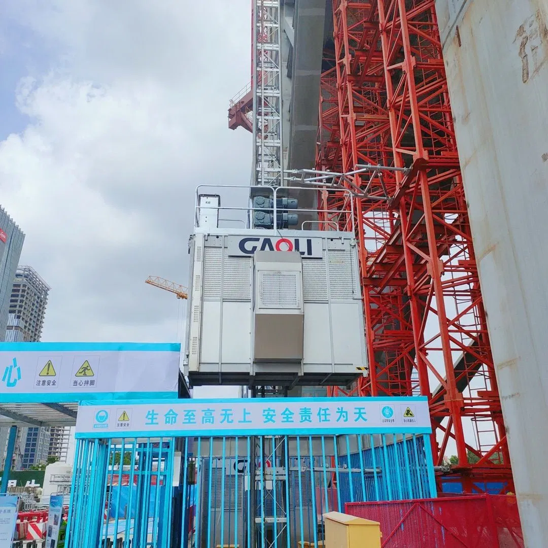 CE &amp; GOST Approved Large &amp; Double Cage Building Construction Lift