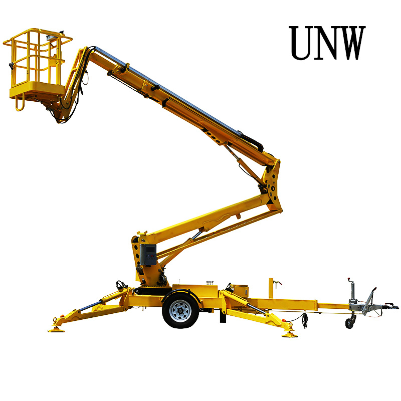 18m Towable Boom Spider Lift Trailer Cherry Picker Telescopic Lift