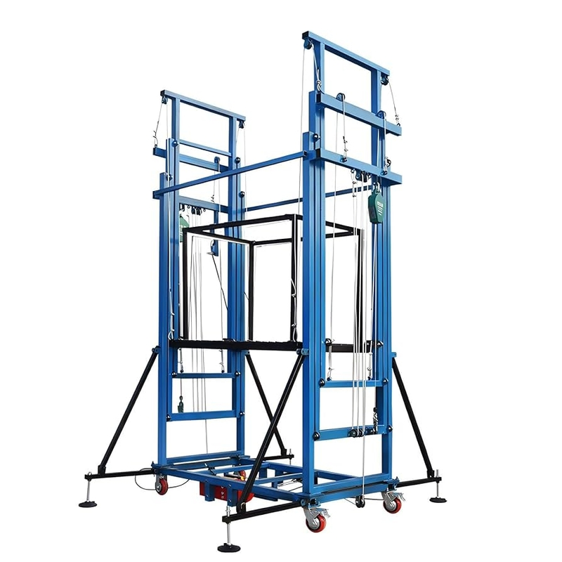 Space-Saving Structure Mobile Electric Scaffold Lift Portable for Concrete Wall Finishing