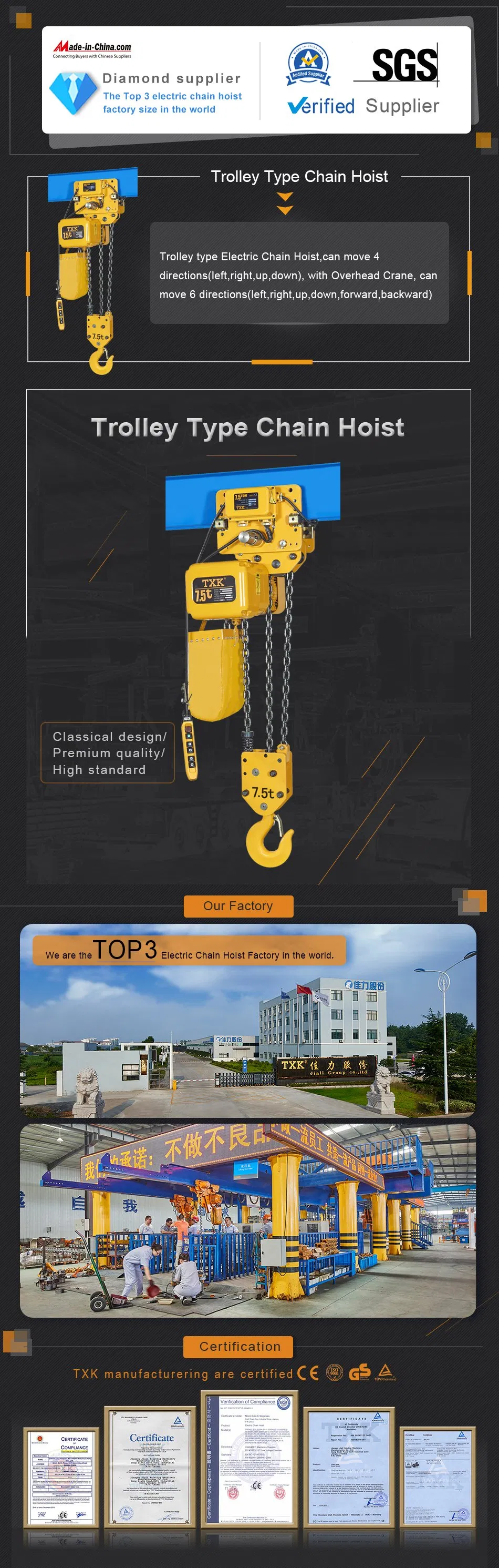 7.5 Ton Chain Pulley Lift