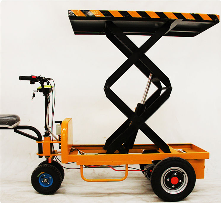 Mul-Functional Auto Battery Hydraulic Scissor Lift Platform Car Electric 3 Wheel Vehicle