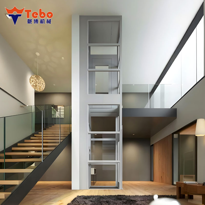 Small Home Lift for Multi Floor Houses with Transparent Vacuum Glass Design