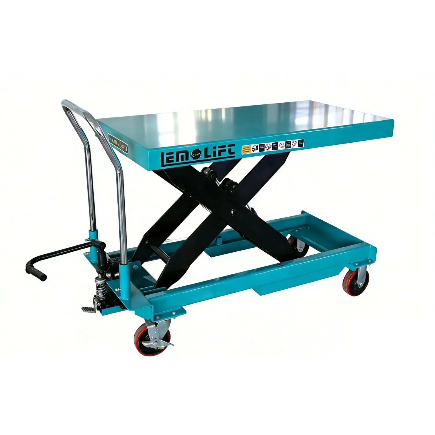 Mobile Manual Scissor Lift Table Truck Warehouse Hand Lift Platform Lifter 500kgs Capacity Stationary Scissors Platform Electric Scissors Lift Table Trolley