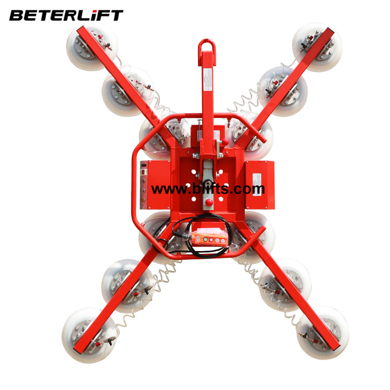 Battery Power Suction Cup Crane Hydraulic Glass Vacuum Lifter Handing Lift for Crane Glass