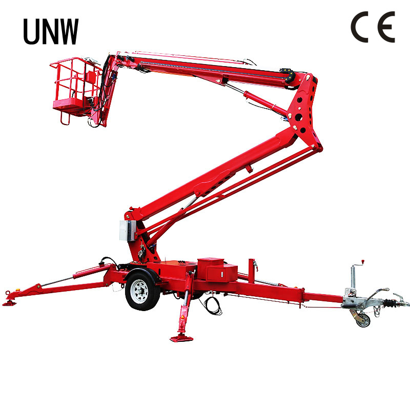 12m-24m Aerial Trailer Towable Manlift Tow Behind Boom Man Lift