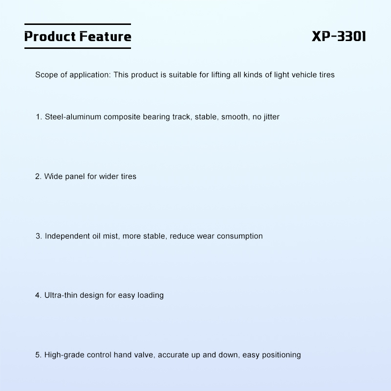 New Design Balancer Lift Truck for Garage with Oil-Water Separator Protective Cover