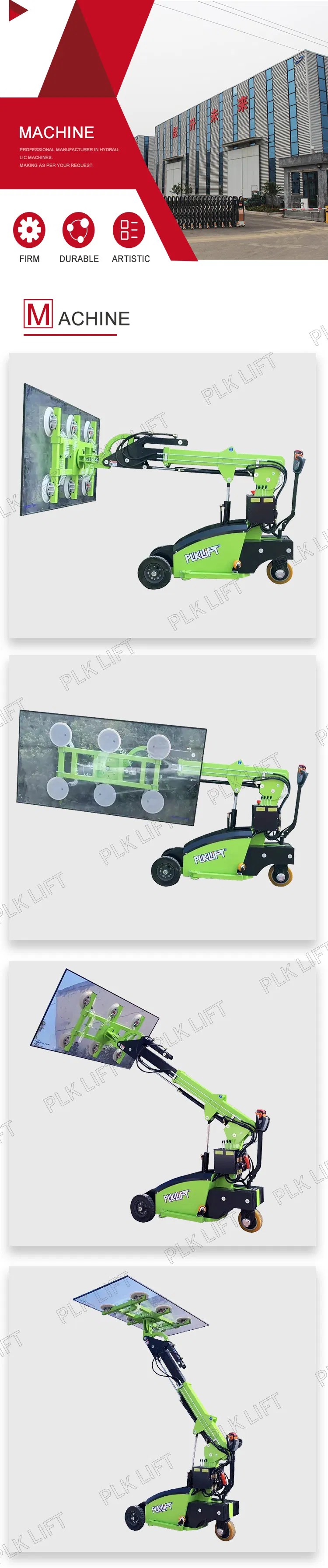 Electric Hydraulic Glass Suction Cup Vacuum Lift