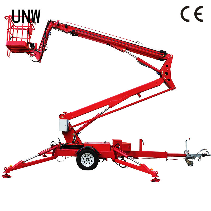 12m-24m Aerial Trailer Towable Manlift Tow Behind Boom Man Lift