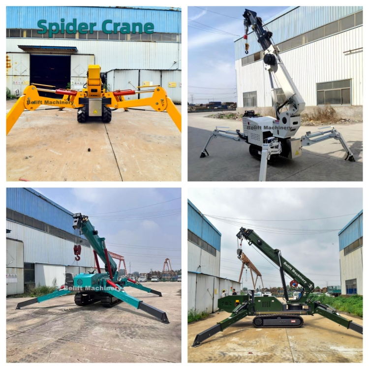 3ton 5ton 14ton Fly Arm Man Basket Construction Mini Tracked Cralwer Spider Crane Lift for Construction