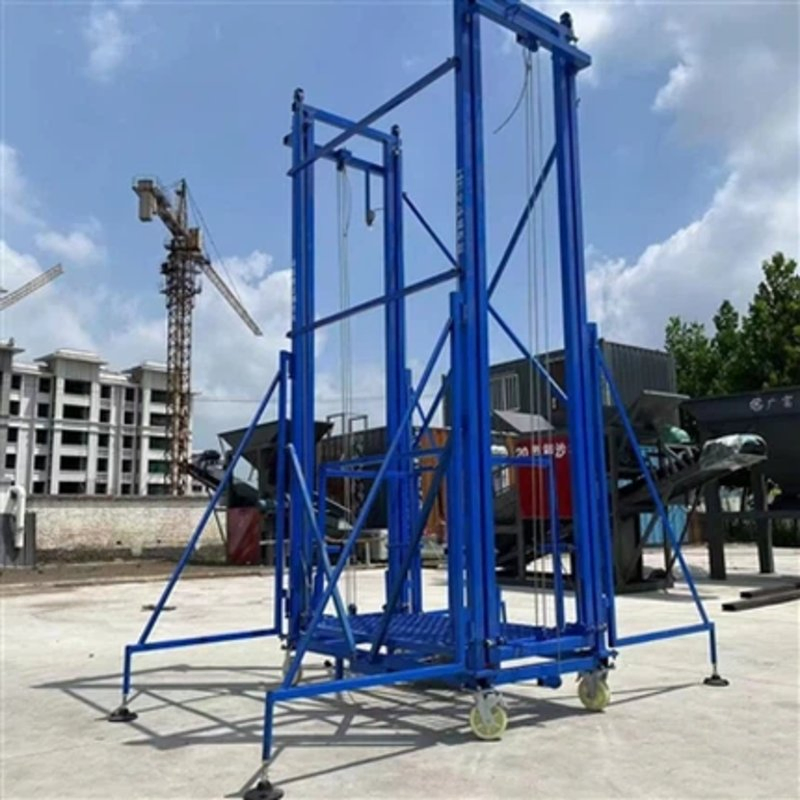 Space-Saving Structure Mobile Electric Scaffold Lift Portable for Concrete Wall Finishing