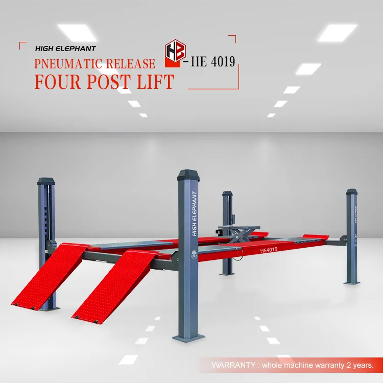 Pneumatic Release Four Post Lift
