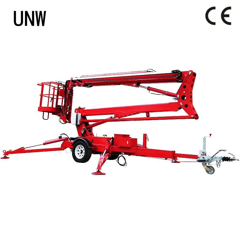 16m 200kg Towable Boom Lift Spider Lift for High-Altitude Equipment Maintenance