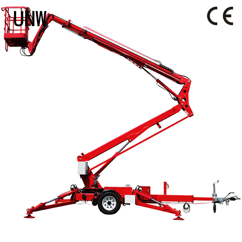 6m 18m Rotary Basket Electric Aerial Work Platform Adjustable Crawler Tracked Spider Boom Lift