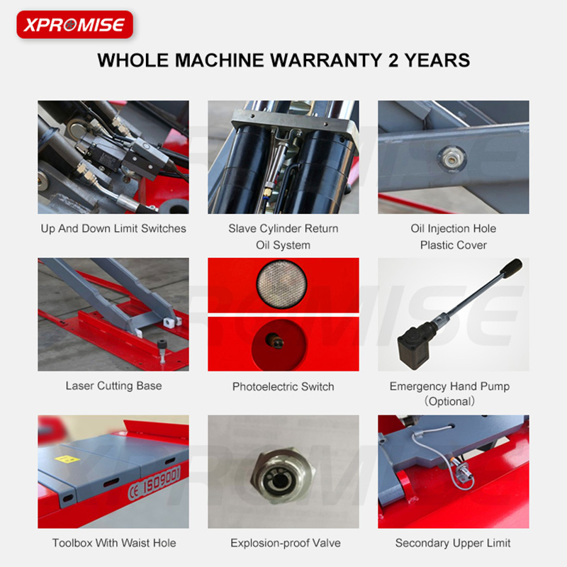 Chinese Manufacturer Ultra-Thin Scissor Lift for Auto Workshop with Pneumatic Safety Lock