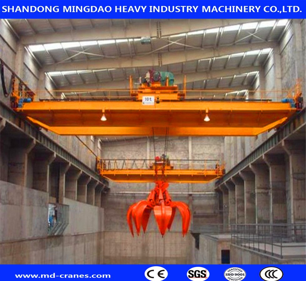 Grab Bucket Overhead Bridge Crane for Scrap Waste Materials Lifting
