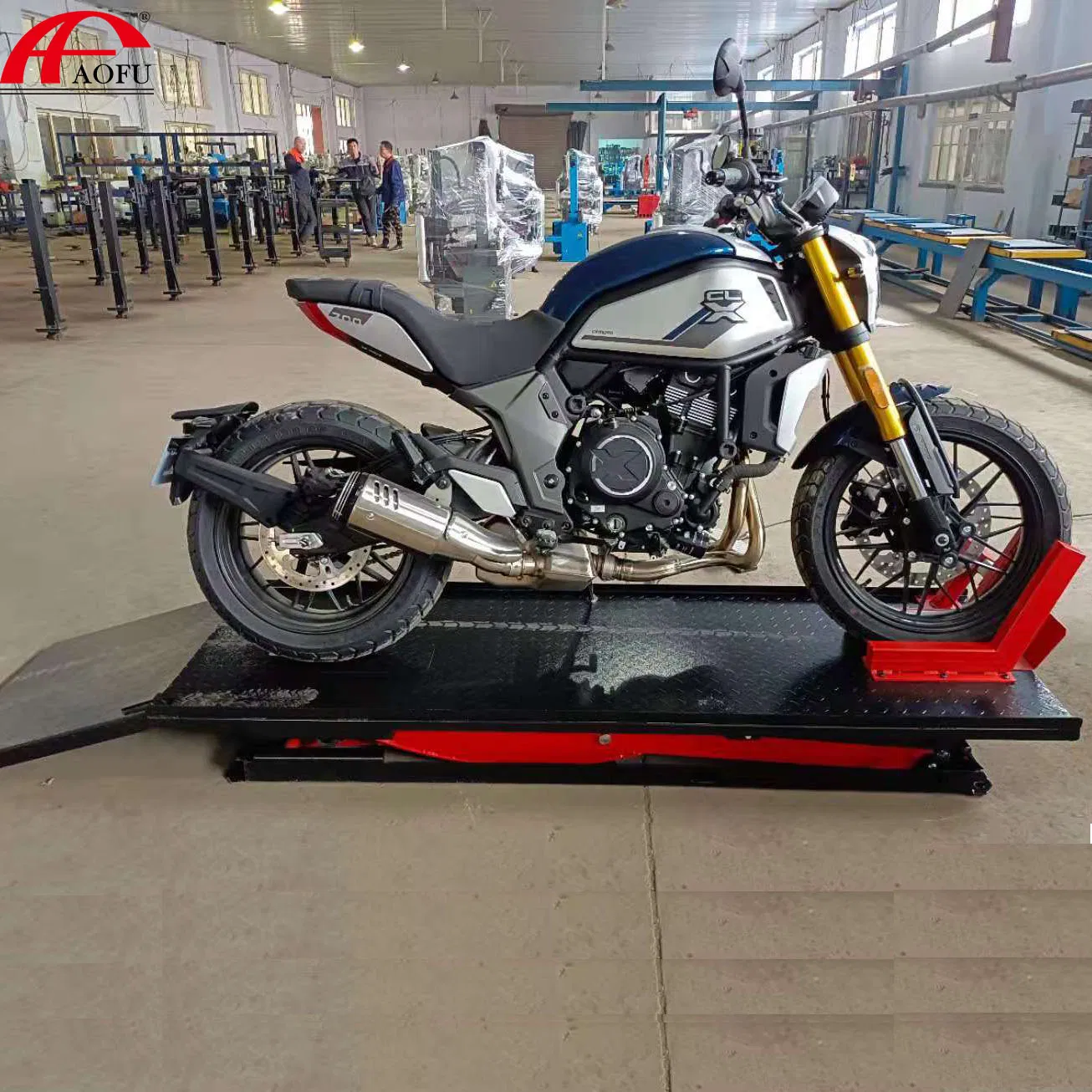 Aofu Pneumatic Bike Motorcycle Lift Table Jack Stand Shop Motorcycle Lift