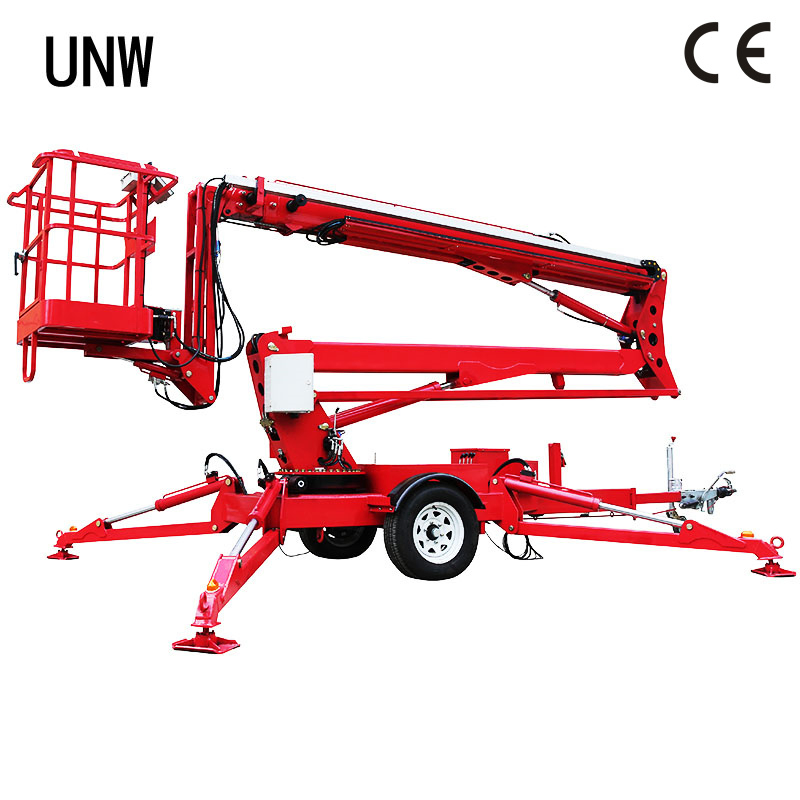 16m 200kg Towable Boom Lift Spider Lift for High-Altitude Equipment Maintenance