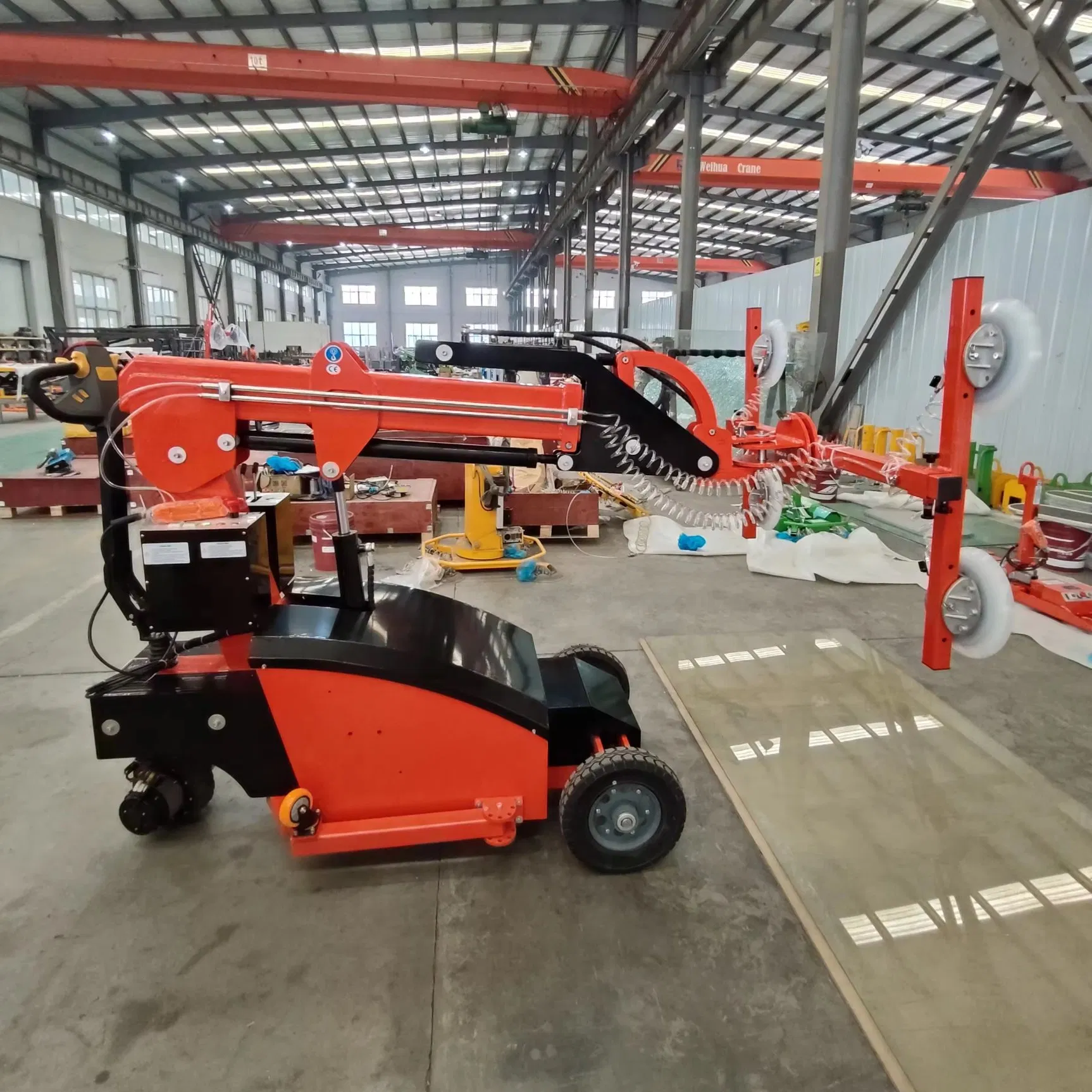 500kg 600kg Powerful Electric Hydraulic Glass Suction Cup Vacuum Lift for Glass Installation Work