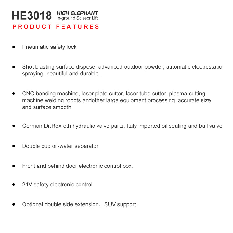 Vehicle Hoist Automotive Scissor Lift Car Elevator