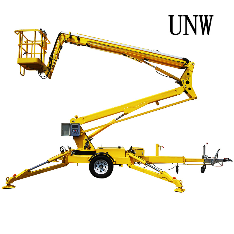 18m Towable Boom Spider Lift Trailer Cherry Picker Telescopic Lift