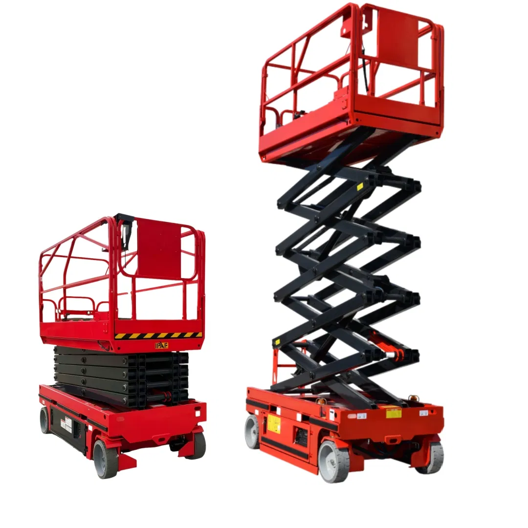 Portable Hydraulic Cart-Mounted Scissor Lift for Factory Floor Maintenance