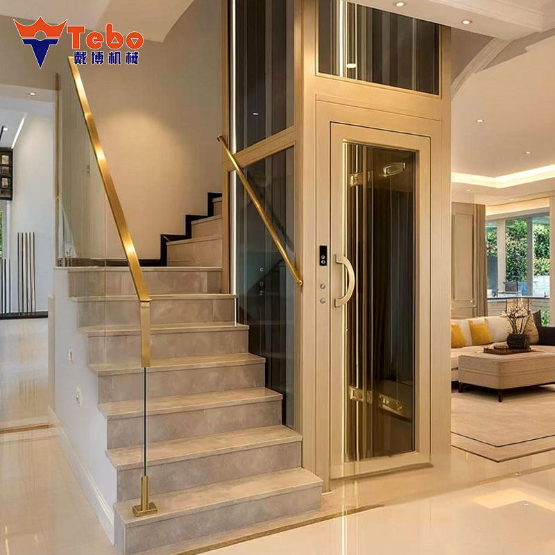 Small Home Lift for Multi Floor Houses with Transparent Vacuum Glass Design