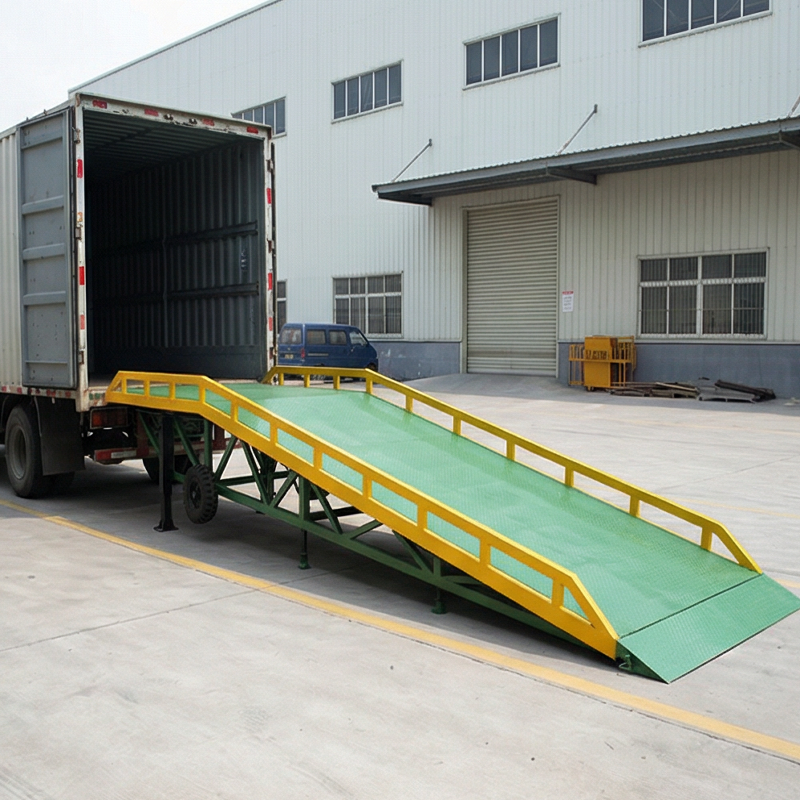Mobile Steel Movable Portable Loading Dock Boarding Bridge 8-35 Ton