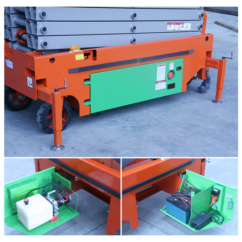 Hot Sale Mobile Manual Portable Scissor Car Lifting Hydraulic Platform