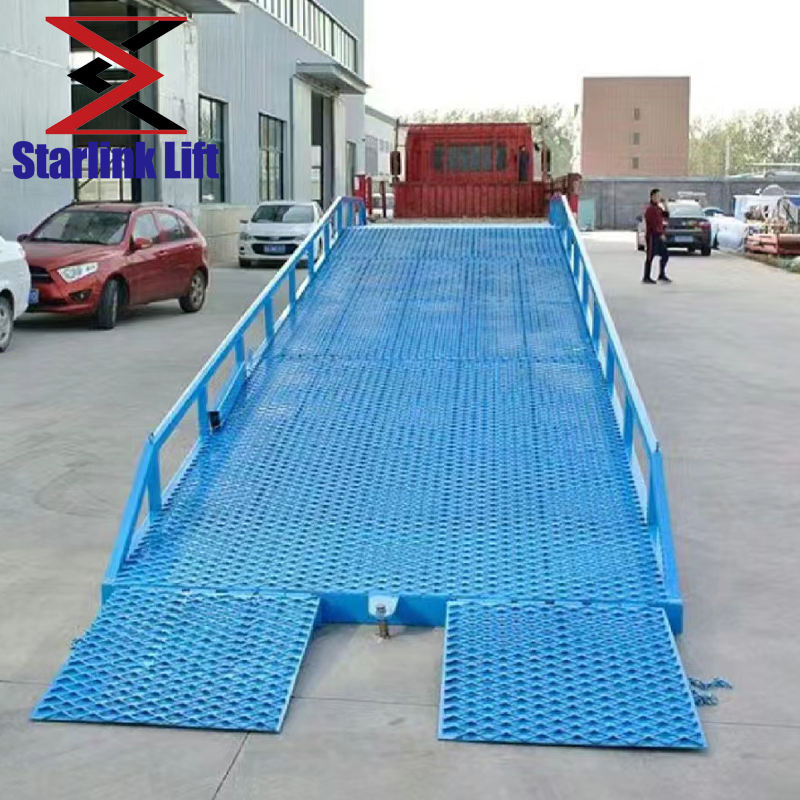 Factory Direct Sale 6~15 Ton Mobile Hydraulic Container Loading Bridge Dock Mobile Yard Ramp